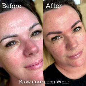 Corrected brows